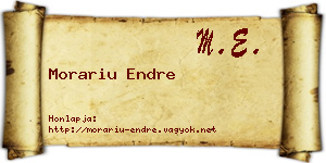 Morariu Endre névjegykártya
